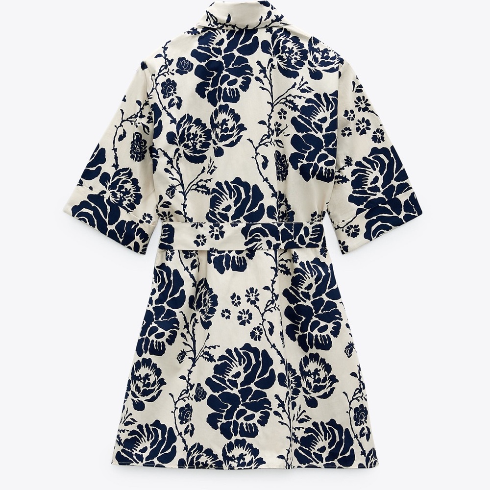 Zara FLORAL PRINT DRESS - Picture 8 of 11